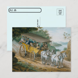 Postcrossing - Resa med diligens Fine Art Vykort