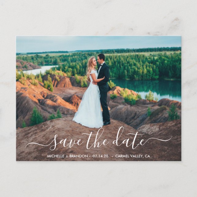 Postdagens och elegantens calligraphy Postcard Sav Vykort (Framsida)