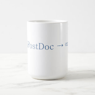PostDoc närmar sig oändligheten - kaffemugg