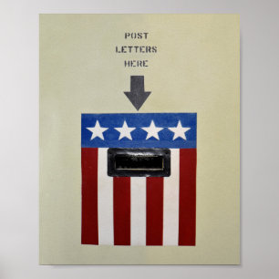 Postdroppe på USS Battleship Alabama Poster