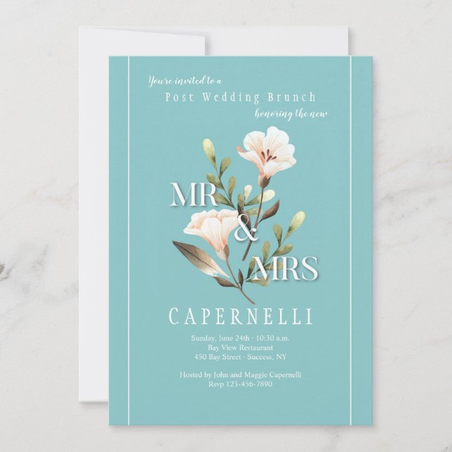 Posten Bröllop Brunch Inbjudningar (Framsida)