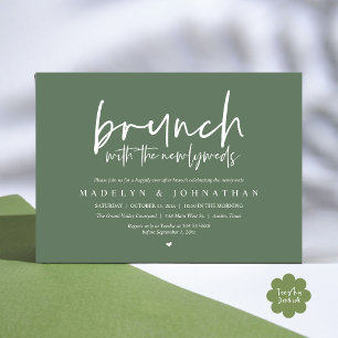 Posten Bröllop Brunch med Newlyweds Firande Inbjudningar