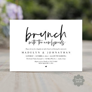 Posten Bröllop Brunch med Newlyweds Firande Inbjudningar