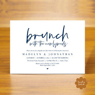 Posten Bröllop Brunch med Newlyweds Firande Inbjudningar