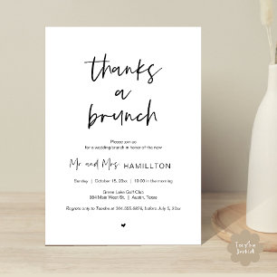 Posten bröllop Brunch, tack en Brunch Inbjudningar