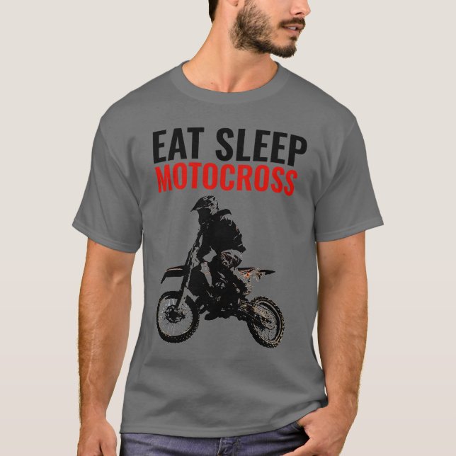 Posten Eat Sföreliggande motocross Motorcycle Spor T Shirt (Framsida)