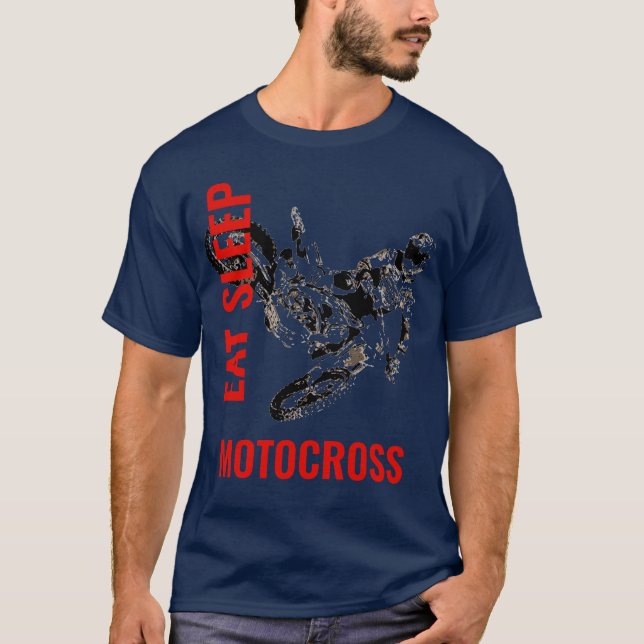 Posten Eat Sföreliggande motocross Motorcycle Spor T Shirt (Framsida)