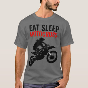 Posten Eat Sföreliggande motocross Motorcycle Spor T Shirt