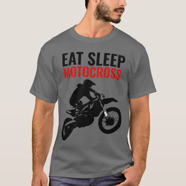 Posten Eat Sföreliggande motocross Motorcycle Spor T Shirt (Framsida)