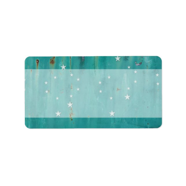 Posten Lägg till Shenandoah Wood Rusted Turcos Sta Adressetikett (Framsidan)