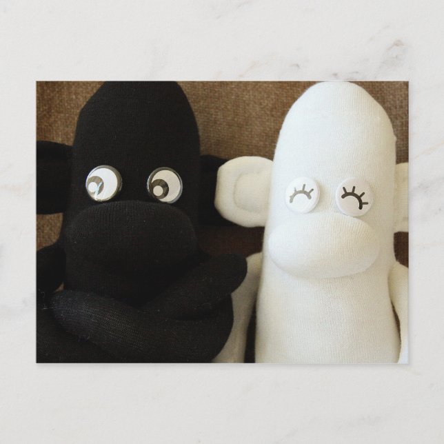 Posten Mars Sock monkey - Herman & Lily Vykort (Framsida)