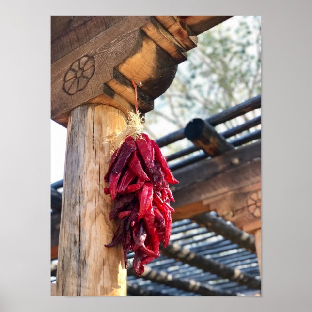 Posten Santa Fe Red Chili Ristras Corbal New mexic Poster (Framsidan)