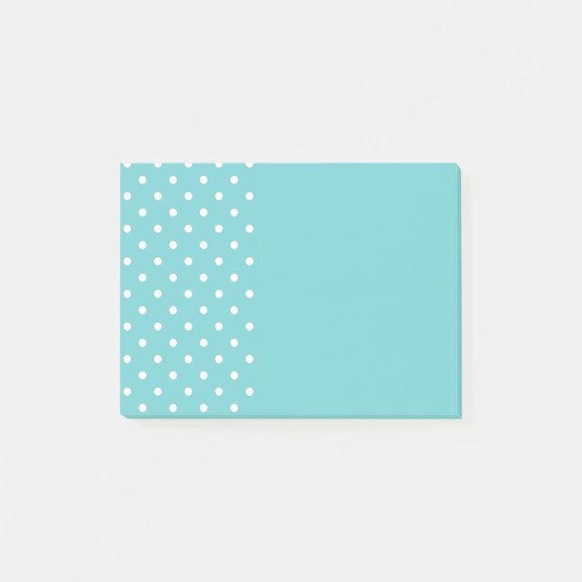 Posten Teal Himlar Polka Post-it Block (Framsida)