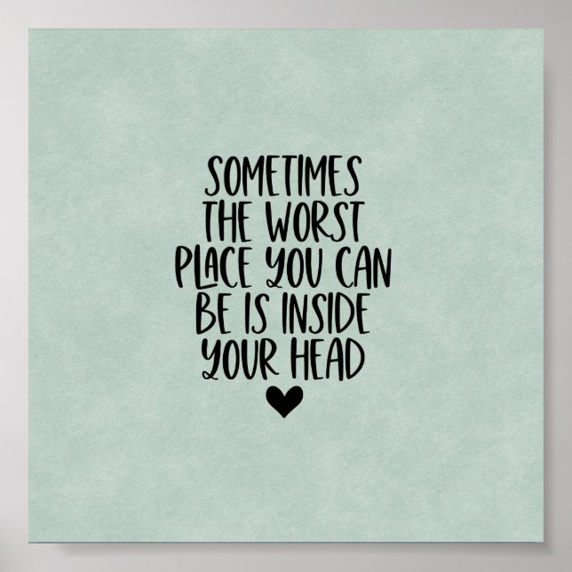 Poster (15,2 x 15,2 cm) - Insidan av huvudet (Framsidan)