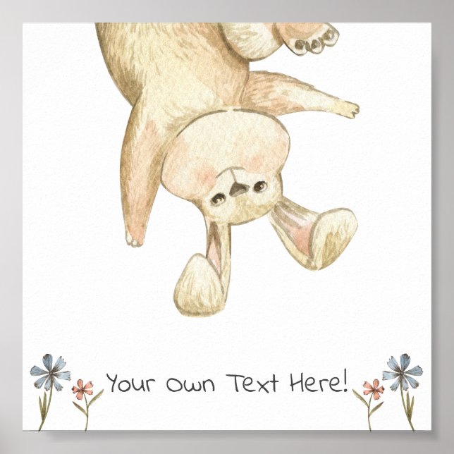 Poster (15,2 x 15,2cm) - Cute Rabbit (Framsidan)