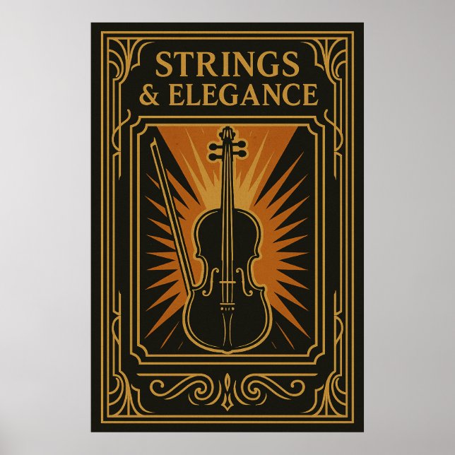 Poster 15, Strings & Elegance, Vintage (Framsidan)