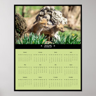 poster 2025 - Röda foxpaket - Väggskalender