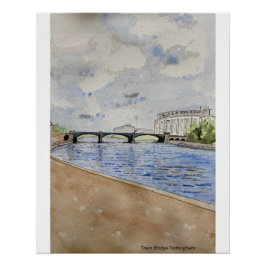 Poster 20"x25" Trent Bridge Nottingham Perfect Poster