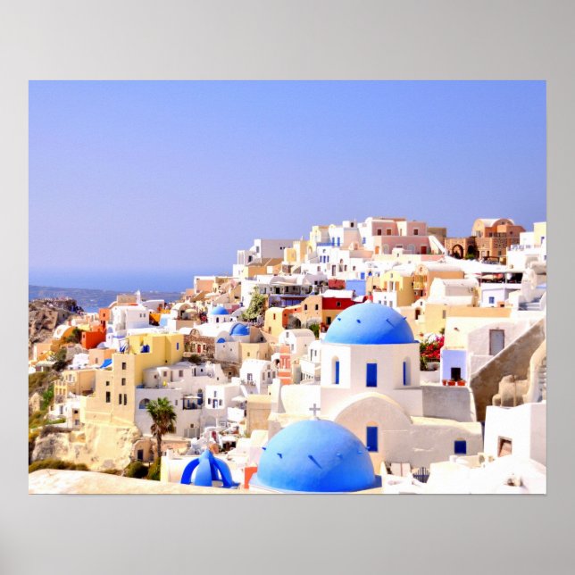 Poster 20 x 16 tum - Santorini (Framsidan)