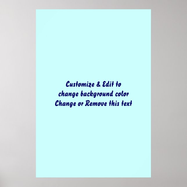 Poster 24-tums x 35-tums tom bild och text (Framsidan)