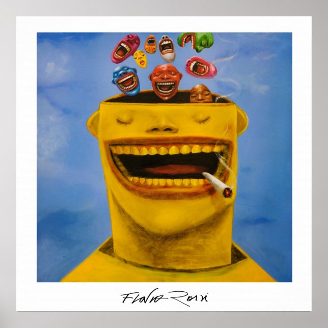 Poster 60,96 x 60,96 cm: Felicidade by Flavio Ross (Framsidan)