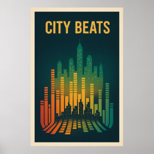 Poster 8, Stadsslag, Vintage
