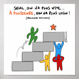 Poster "A plusieurs on va plus loin"