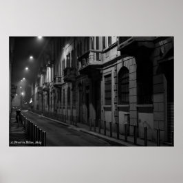 Poster: A Street i Milano, Italien Poster