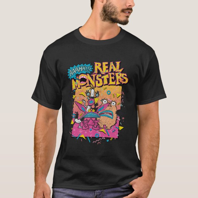 Poster Aaahh Real Monsters Classic Retro T Shirt (Framsida)