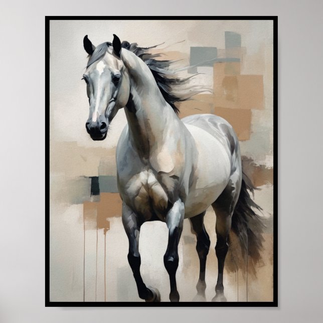 Poster Abstrakt Art Horse Wall Art Room Decor (Framsidan)