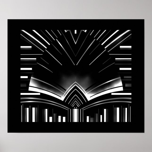 Poster Abstrakt Art Silver Rand Bend (Framsidan)