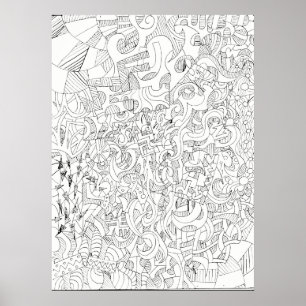 Poster abstrakt konturer