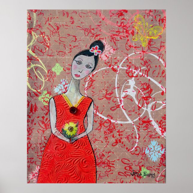 Poster: Adeline i Red Dress Poster (Framsidan)