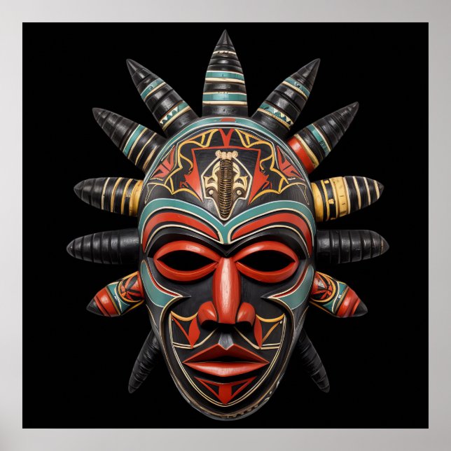Poster afrikansk mask (Framsidan)