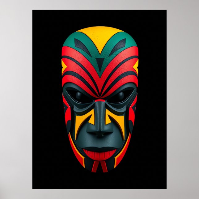 Poster afrikansk mask (Framsidan)