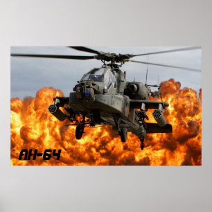 Poster AH-64 APACHE HELICOPTER