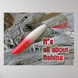 Poster AJS Lure Popper "Allt handlar om fiske"