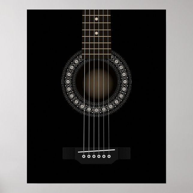 Poster akustisk gitarr (Framsidan)