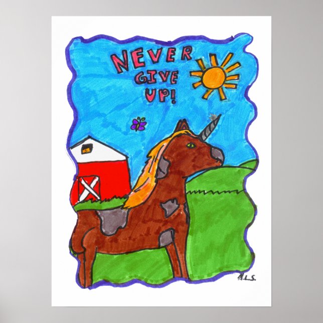 Poster aldrig Ge Up (Framsidan)