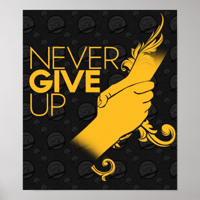 Poster aldrig Ge Up (Framsidan)