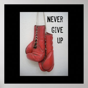 Poster aldrig Ge Up Boxing