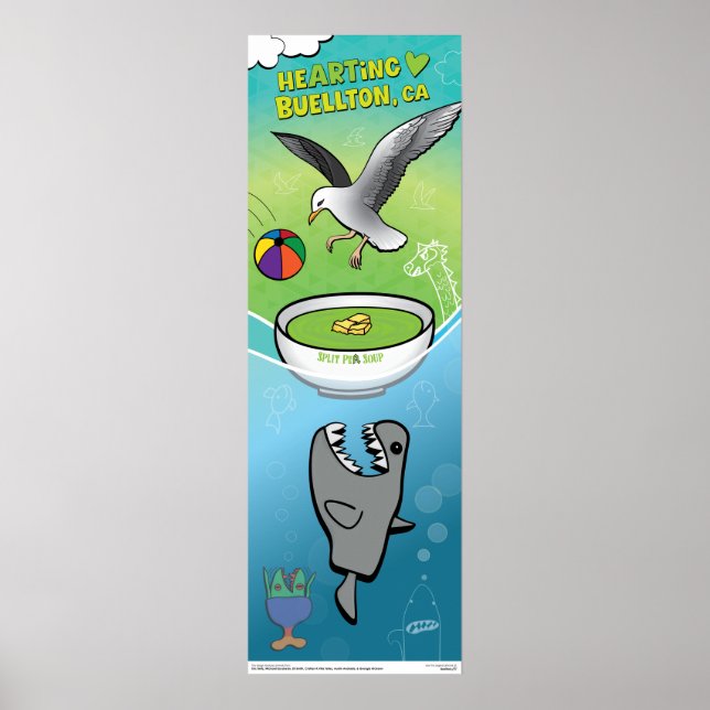 Poster - Alla vill ha Pea Soppa - Buellton.Art (Framsidan)