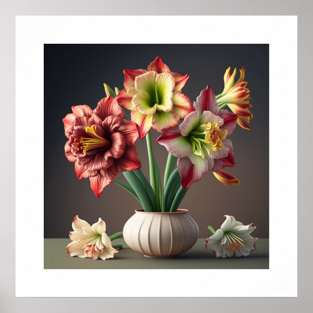 Poster Amaryllis Flowers (Framsidan)