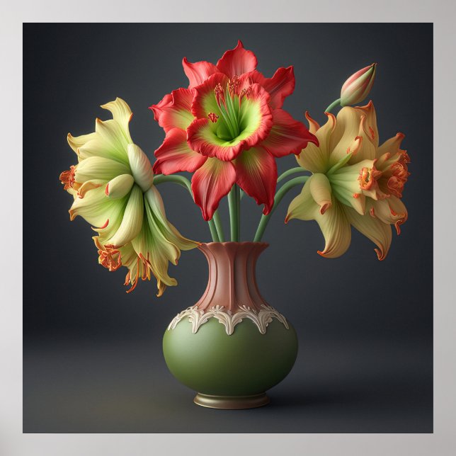 Poster Amaryllis Flowers (Framsidan)