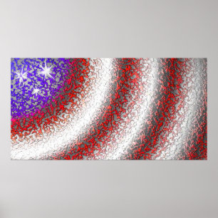 Poster amerikansk Flagga