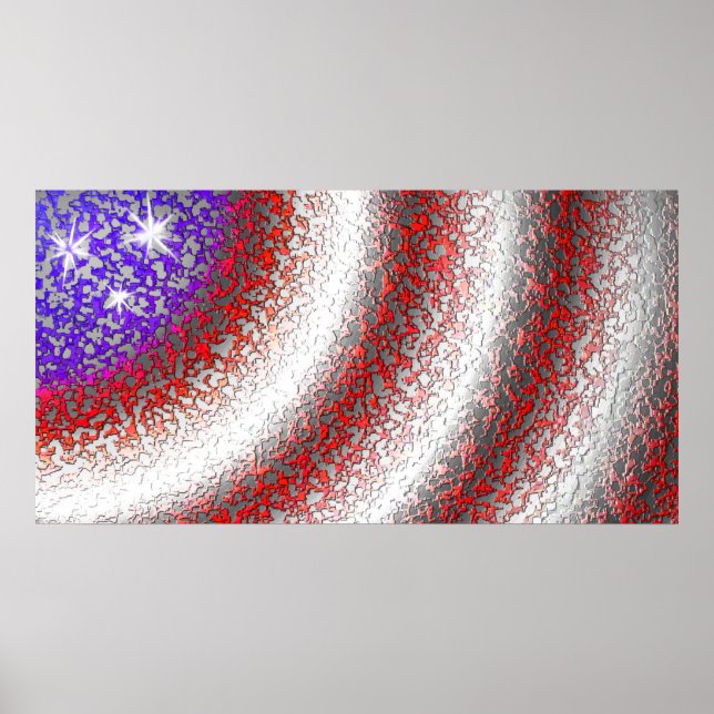 Poster amerikansk Flagga (Framsidan)