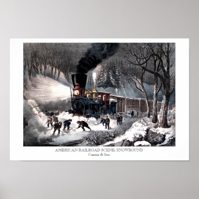 Poster - AMERIKANSK RAILROAD SCENE: SNOWBOUND (Framsidan)