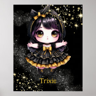 POSTER   Anime Girls Goth Cute Anpassningsbar Kawa
