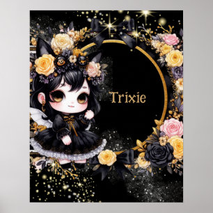 POSTER   Anime Girls Goth Cute Anpassningsbar Kawa