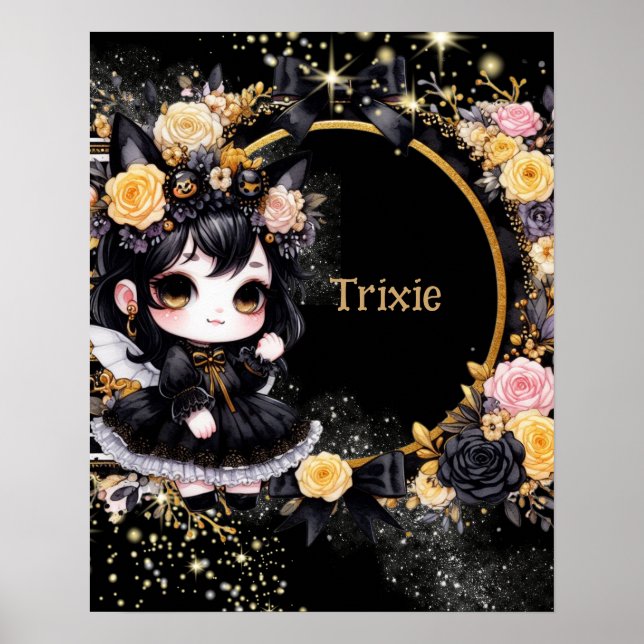 POSTER | Anime Girls Goth Cute Anpassningsbar Kawa (Framsidan)